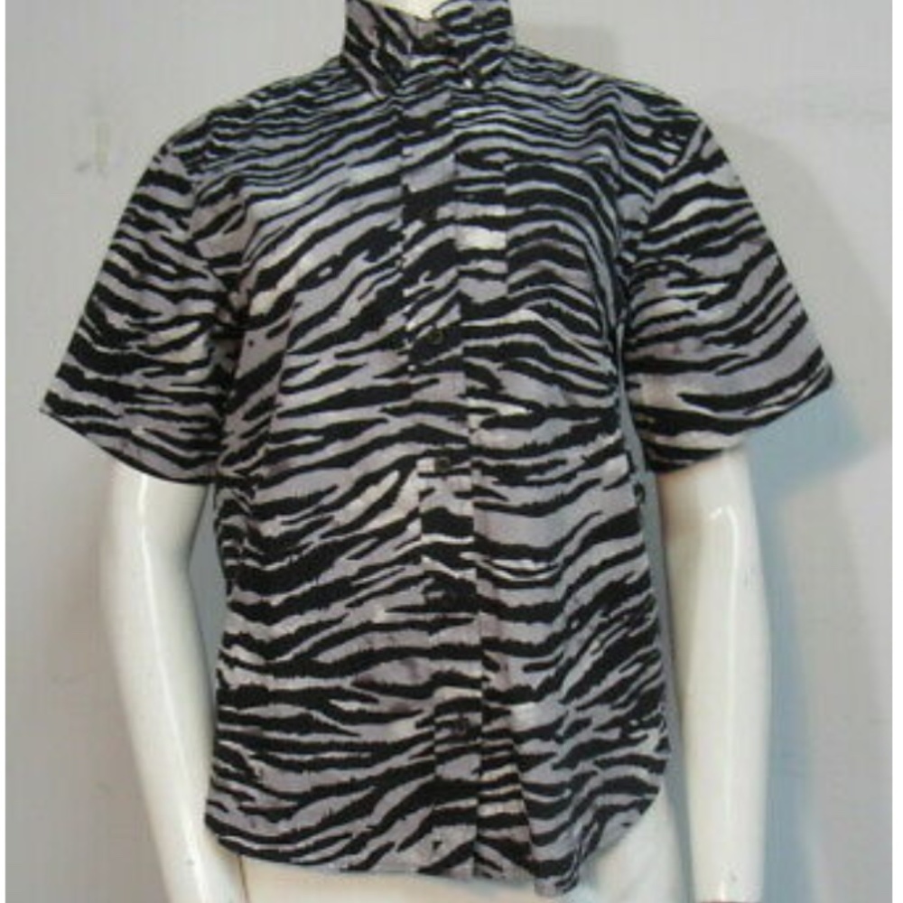 Prada Zebra Stripes Printed Button Down Shirt - image 2